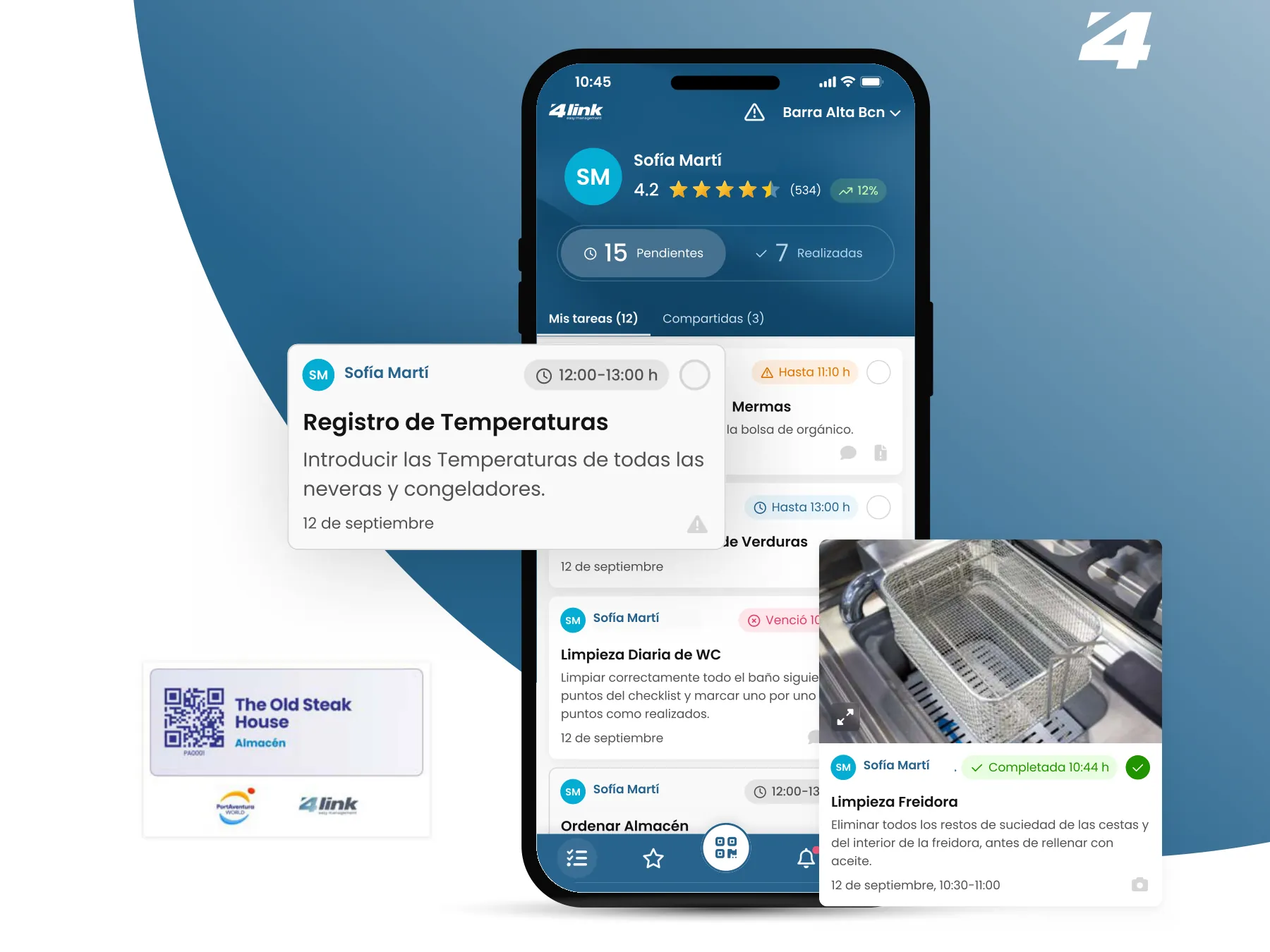 App del empleado con las tareas del día